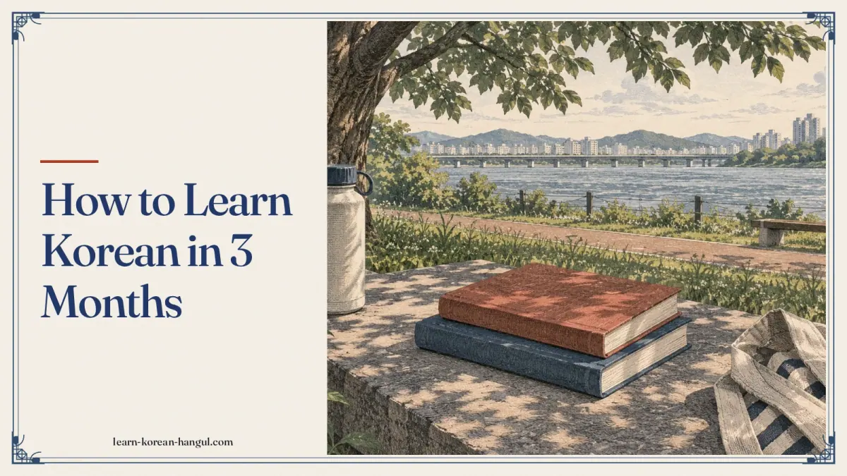 How to Learn Korean in 3 Months