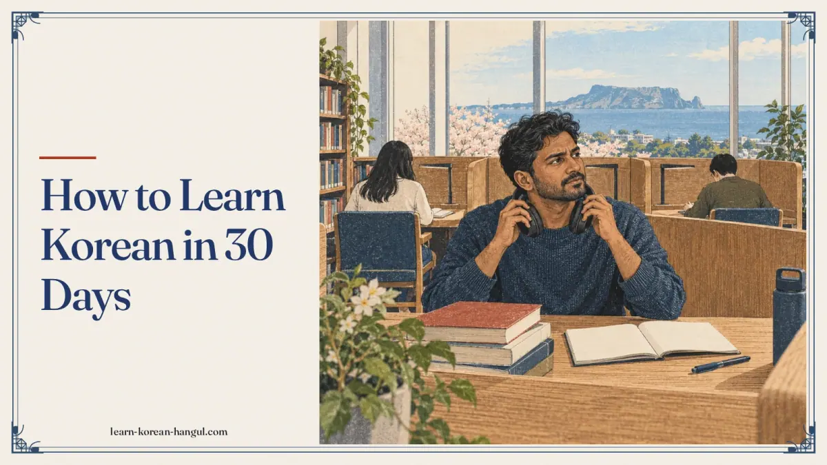 How to Learn Korean in 30 Days