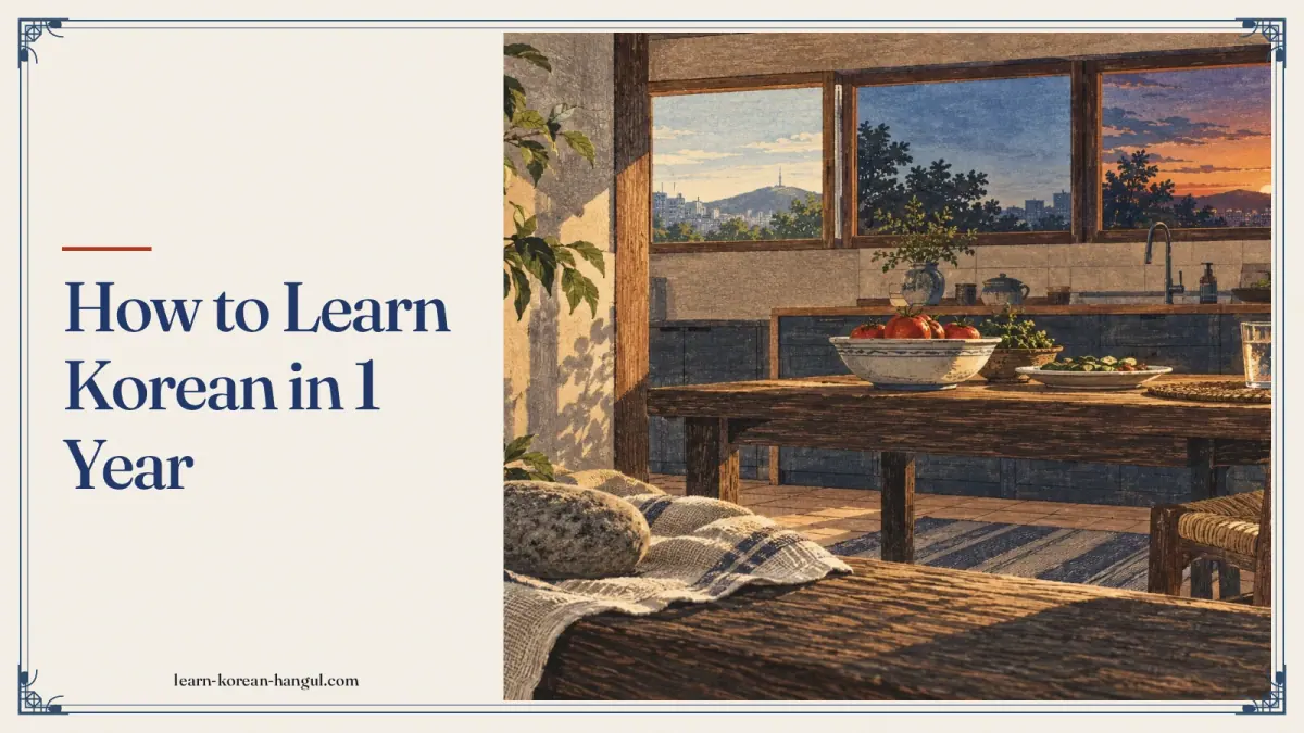 How to Learn Korean in 1 Year
