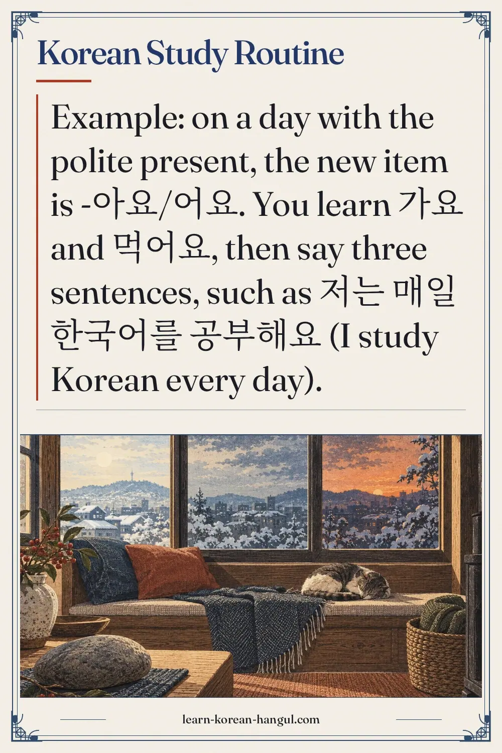 Korean Study Routine