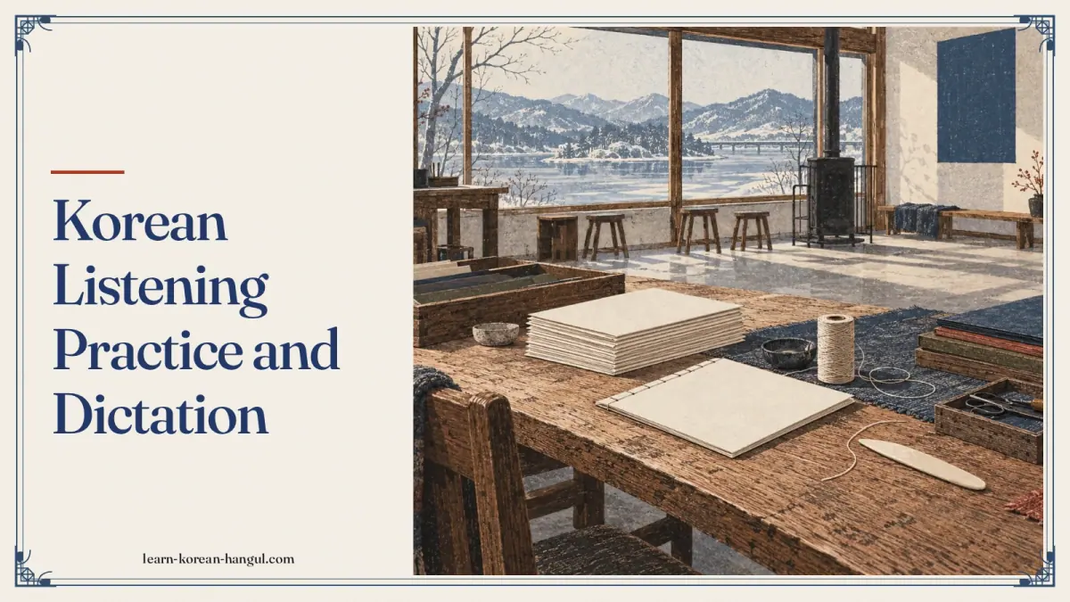 Korean Listening Practice and Dictation