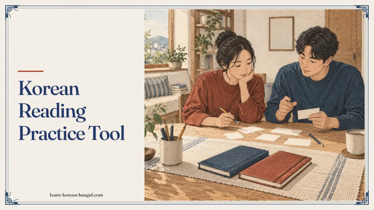 Korean Reading Practice Tool
