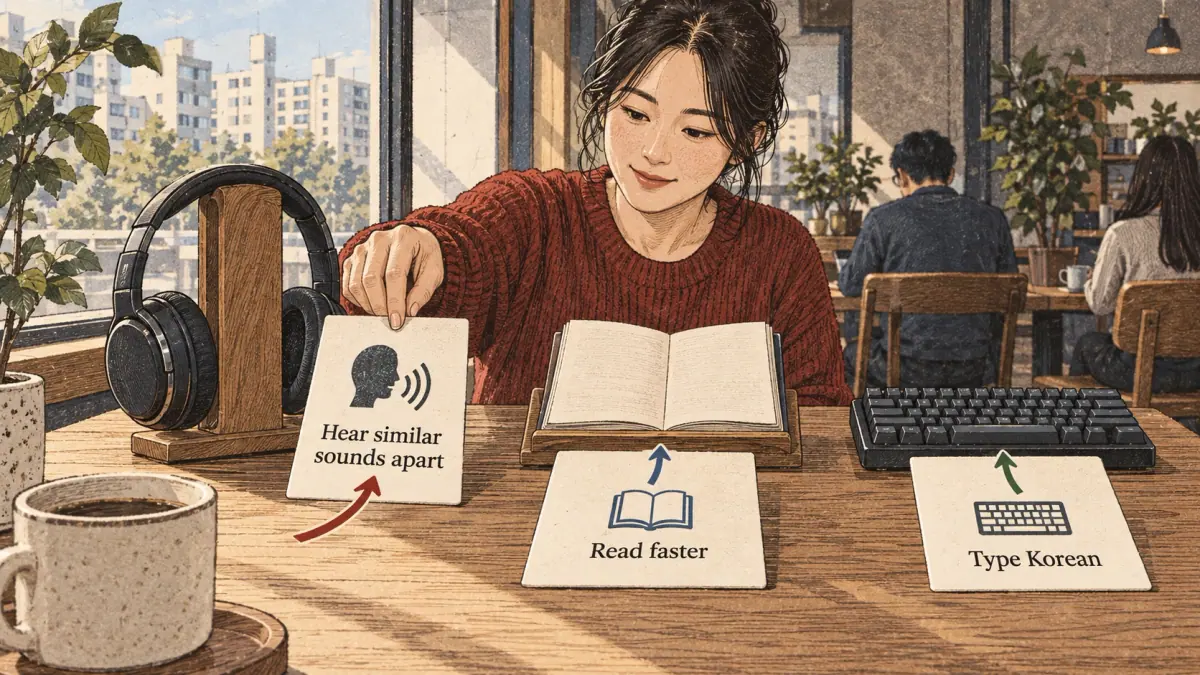 Goal cards connect to headphones, a reader and a keyboard.