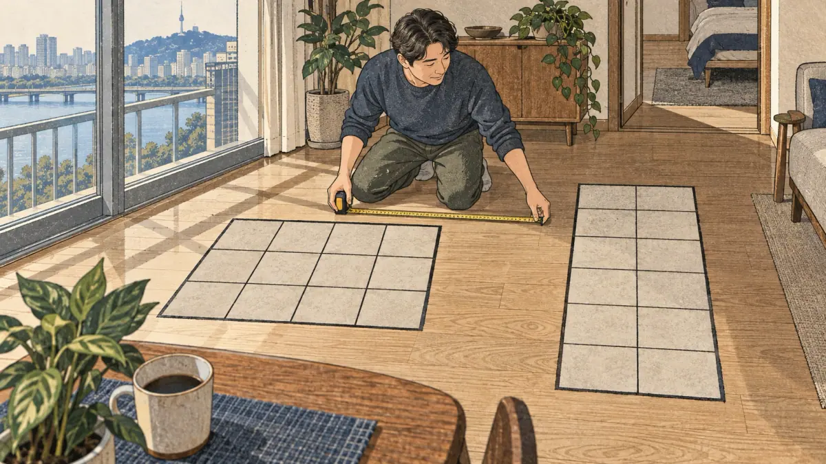 Renter compares equal-area floor patches with different proportions.