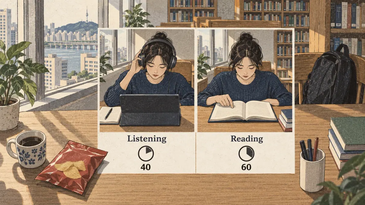 Teaching scene showing beginner sequence in a Seoul study setting.