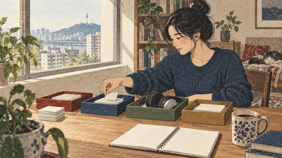 Teaching scene showing study order in a Seoul study setting.