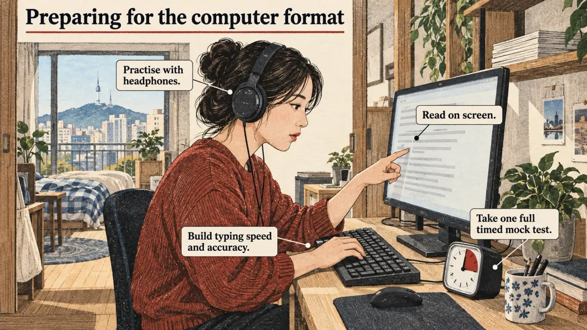 Illustrated lesson about Preparing for the computer format.