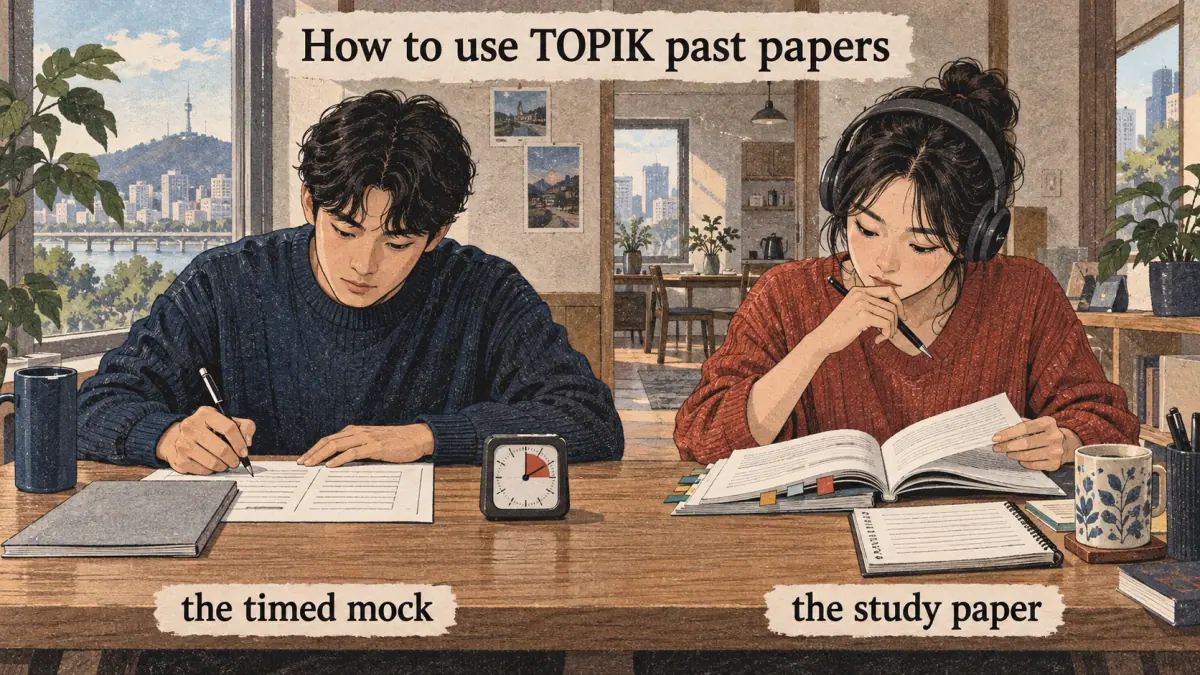 Illustrated lesson about How to use TOPIK past papers.