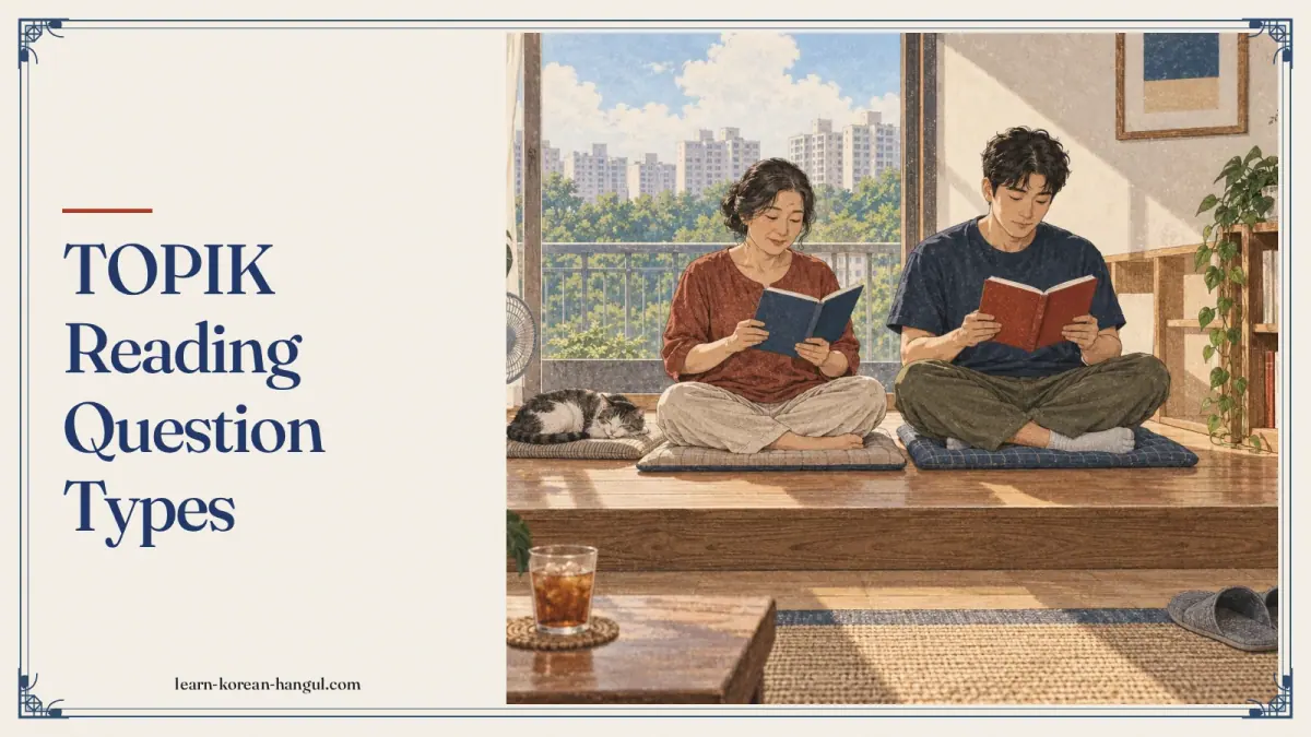 TOPIK Reading Question Types