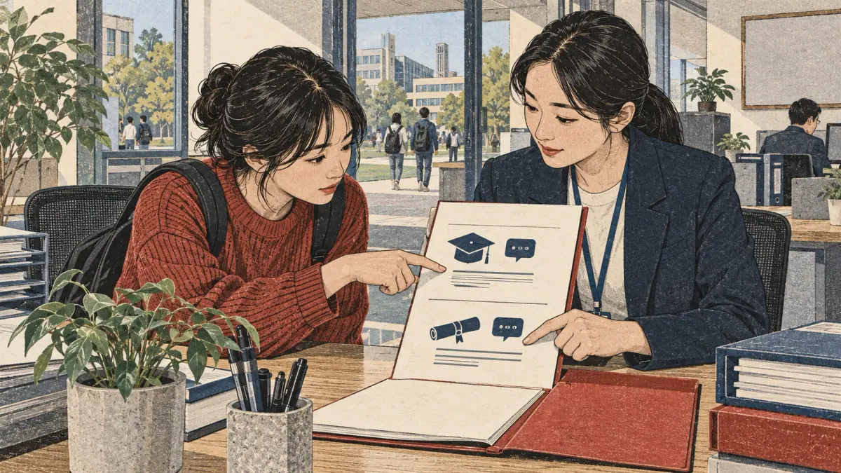 Illustrated lesson about What TOPIK level do universities ask for.