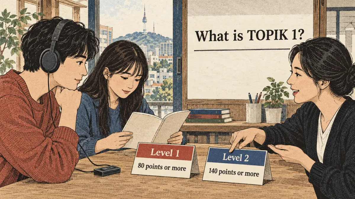 Illustrated lesson about What is TOPIK 1.