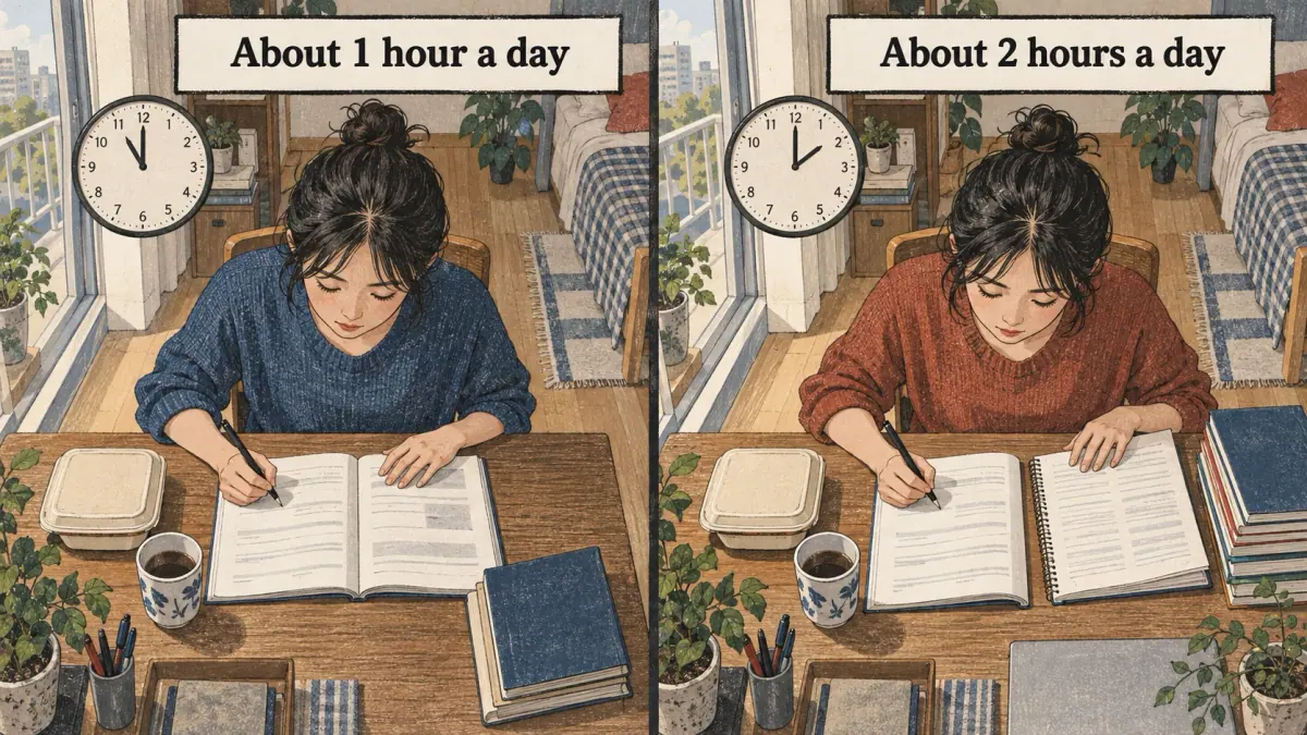 Learners demonstrate daily hours.