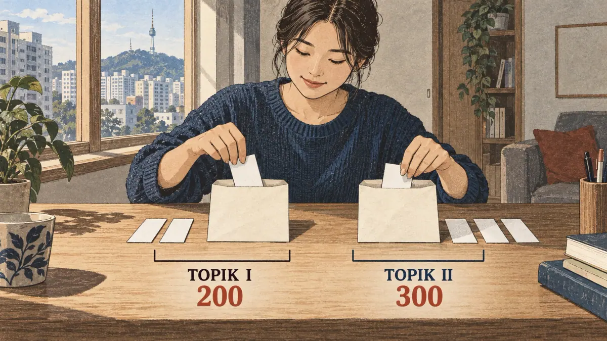 Teaching scene showing total score in a Seoul study setting.