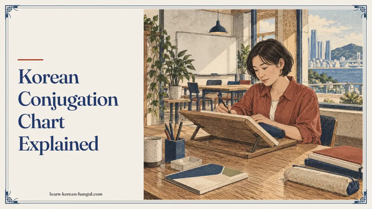 Korean Conjugation Chart Explained
