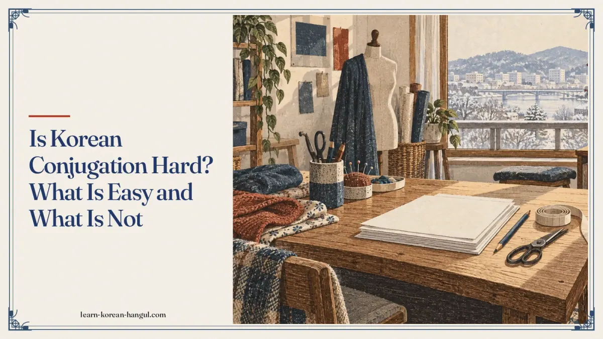 Is Korean Conjugation Hard? What Is Easy and What Is Not
