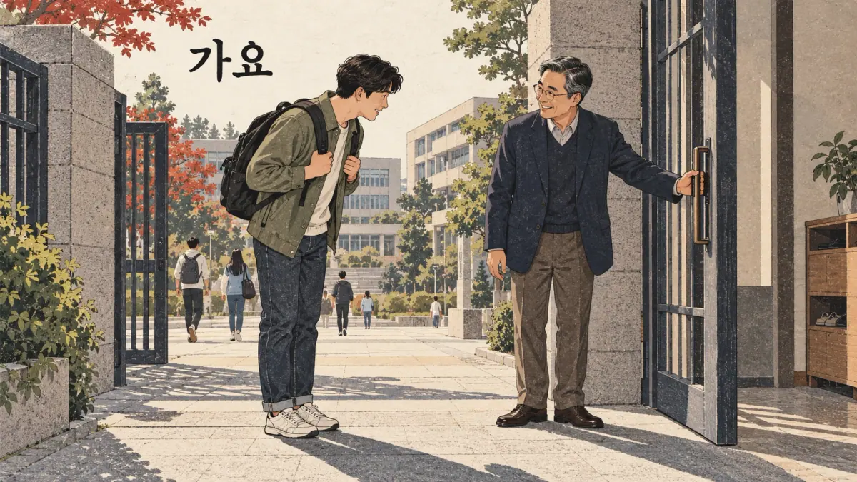Drawings with Korean labels: 가요