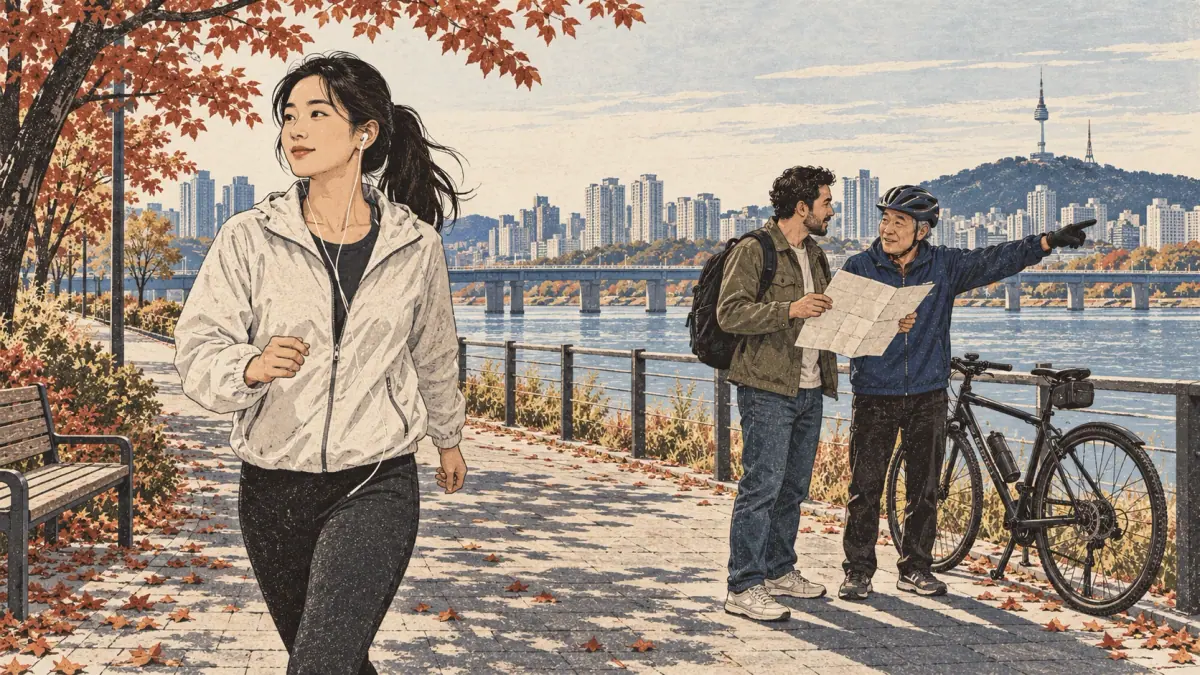 Everyday Korean listening, walking and asking