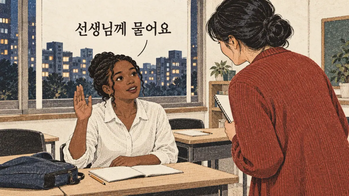 선생님께 물어요