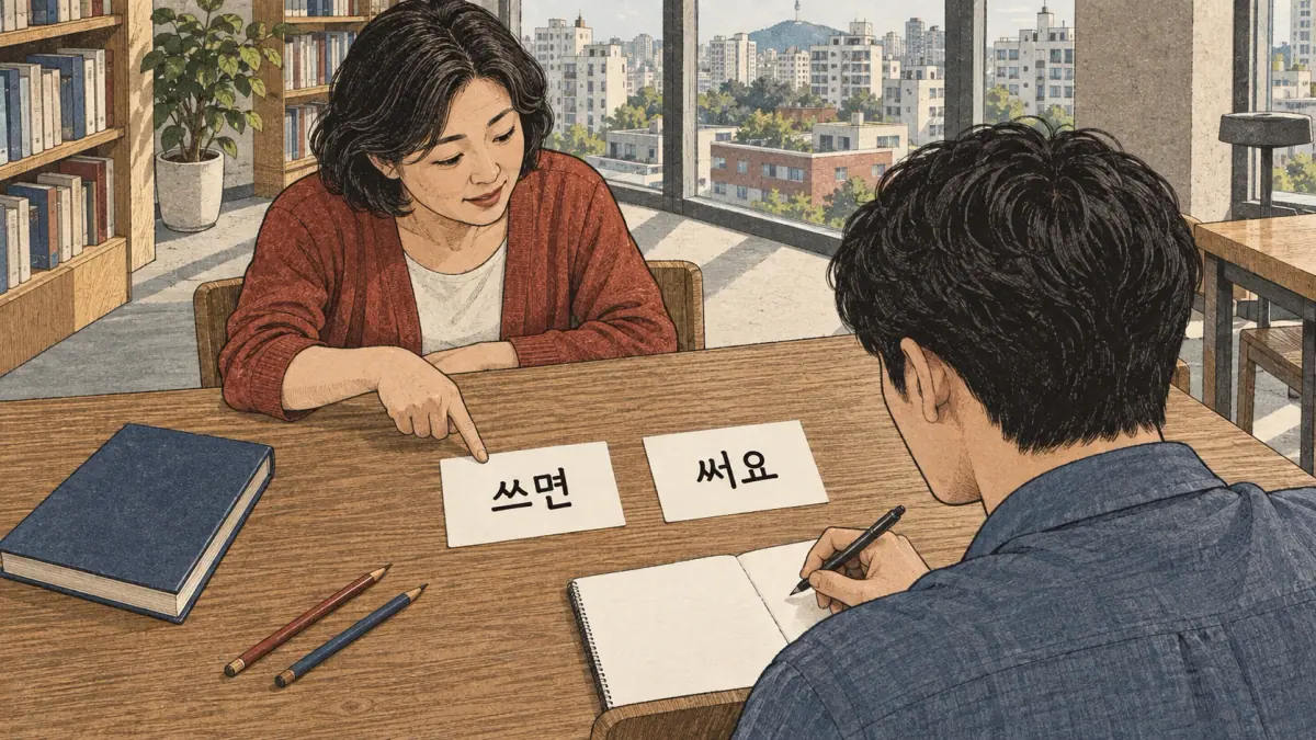쓰면