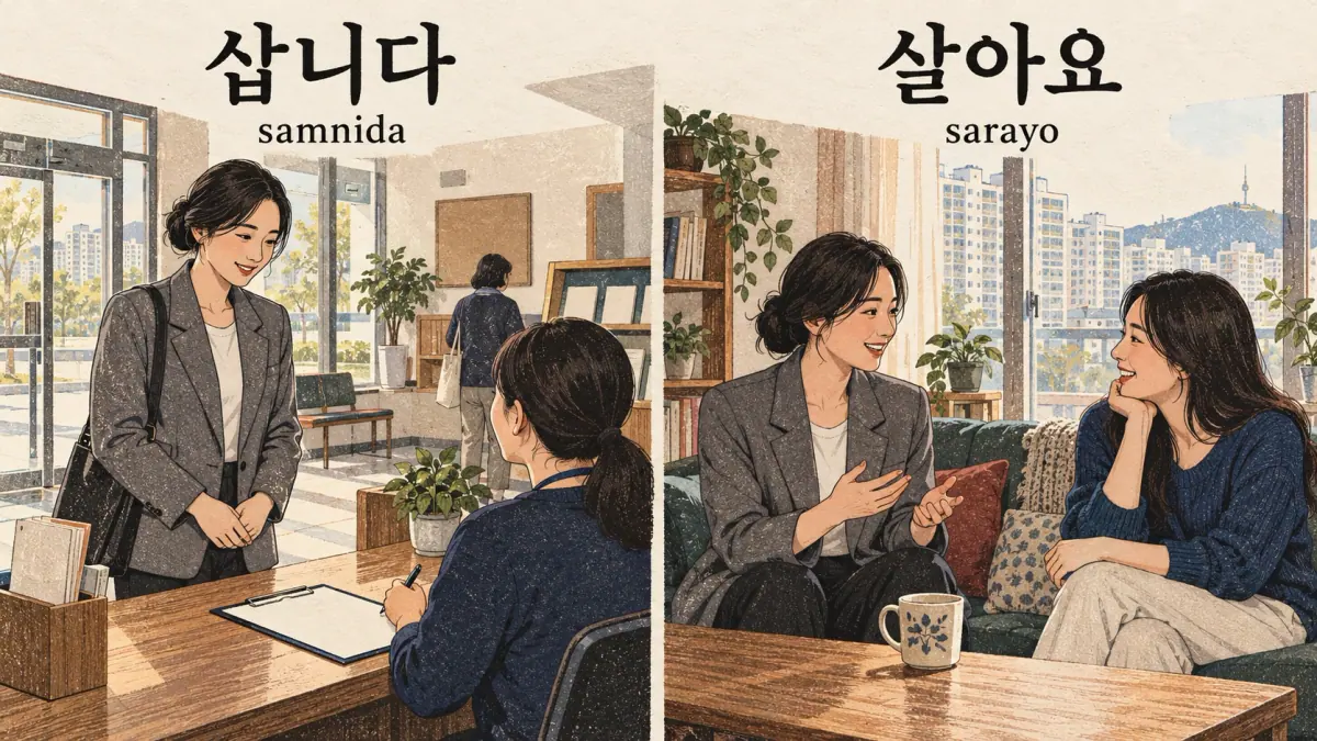 Korean ㄹ verbs illustrated: formal-context.