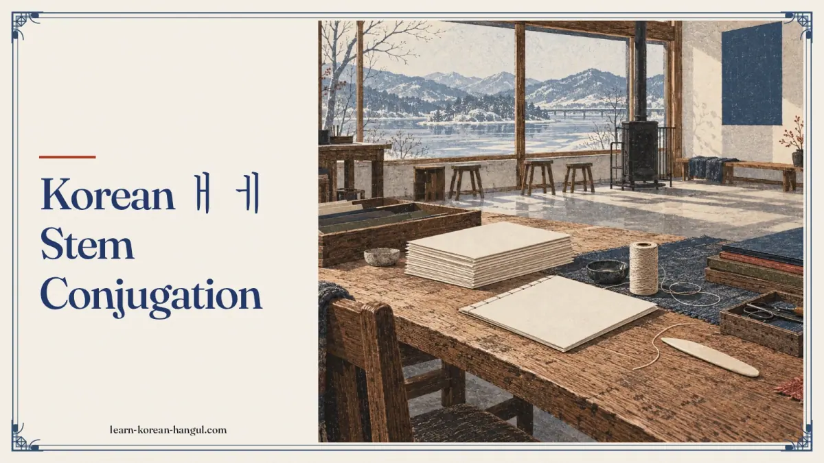 Korean ㅐ ㅔ Stem Conjugation