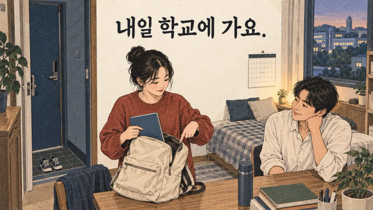 Korean polite present lesson illustrated through Why can the same form mean present, habit and near future?