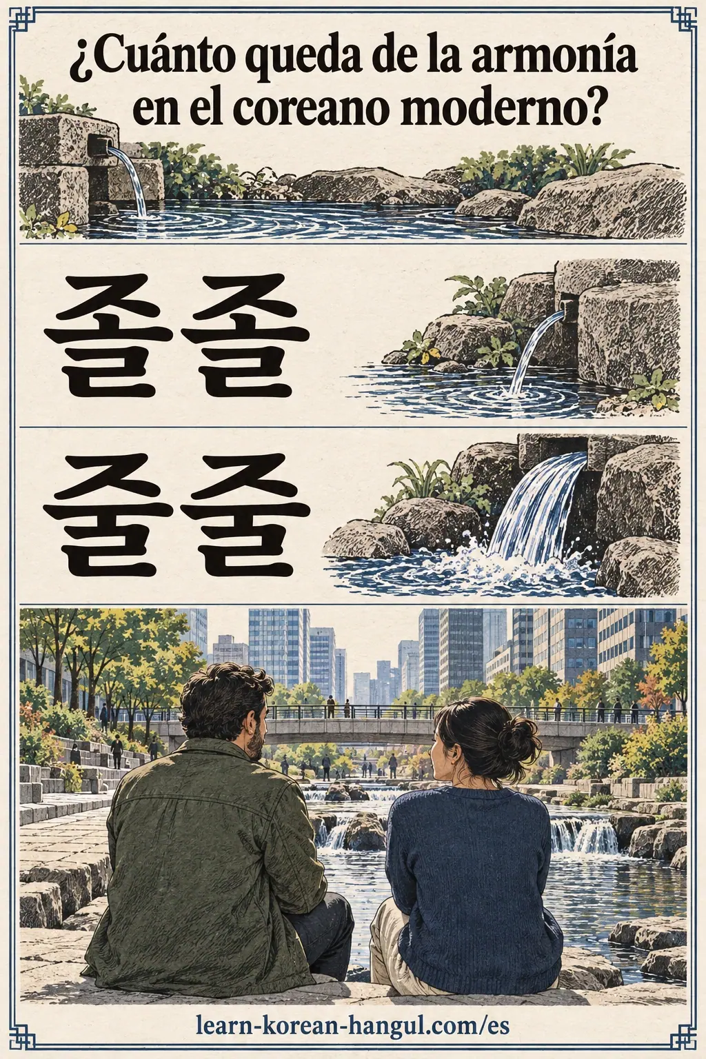 Ilustración de armonía vocálica coreana: ¿Cuánto queda de la armonía en el coreano moderno?