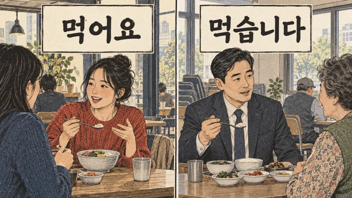 Illustrated lesson on What happens to 다 in polite and formal speech?