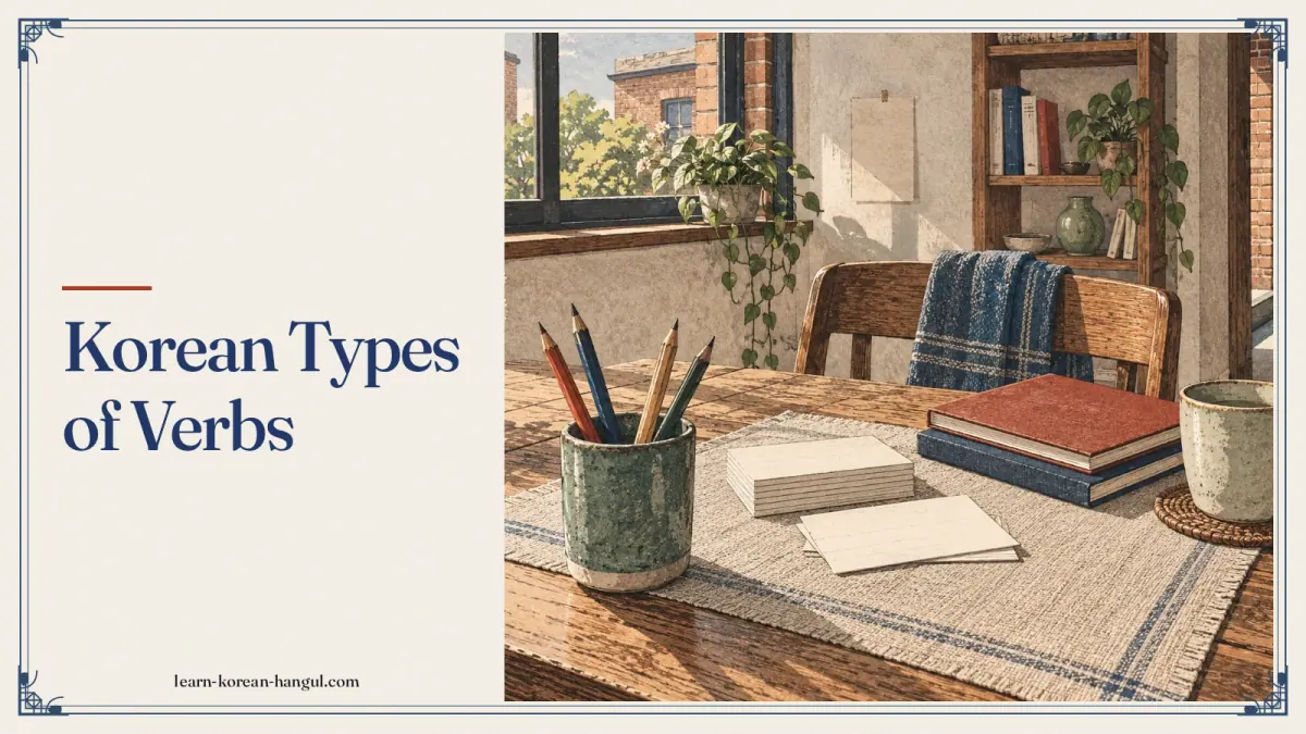 Korean Types of Verbs