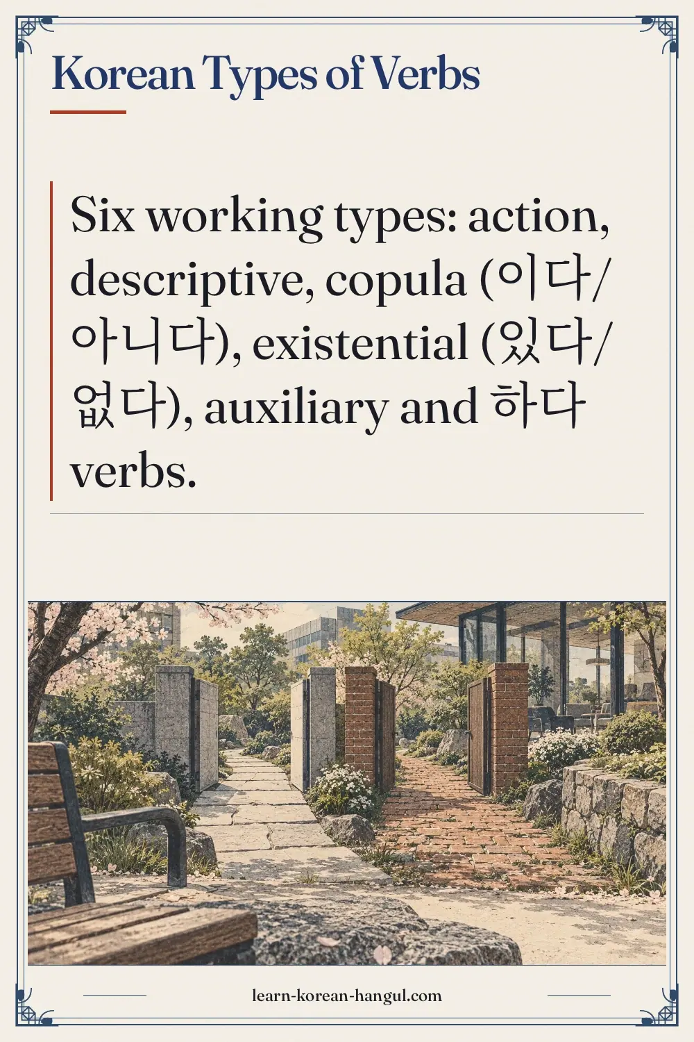 Korean Types of Verbs