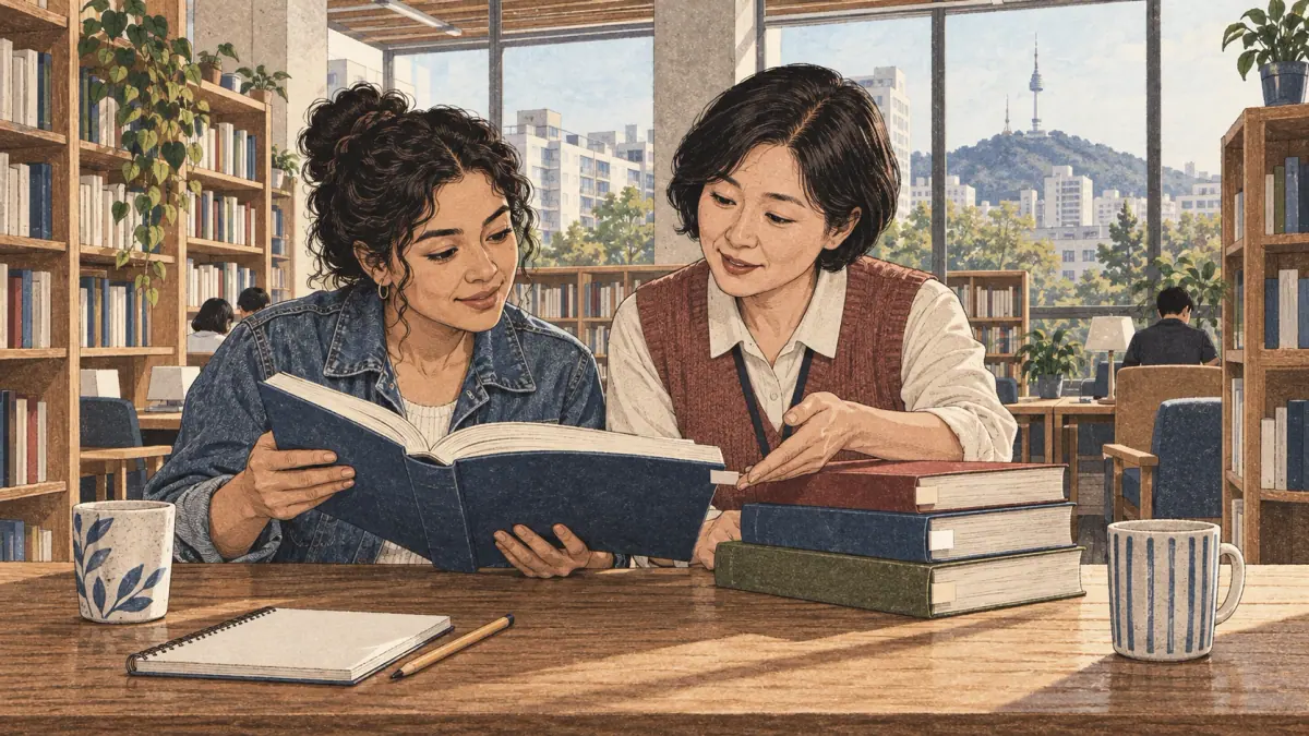 Illustrated Korean dictionary lesson: