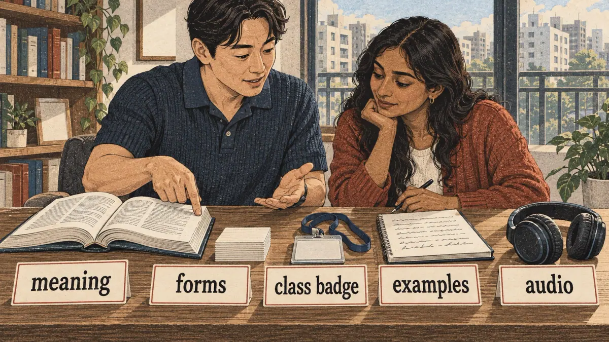 Illustrated Korean dictionary lesson: What is in the Korean verb dictionary?