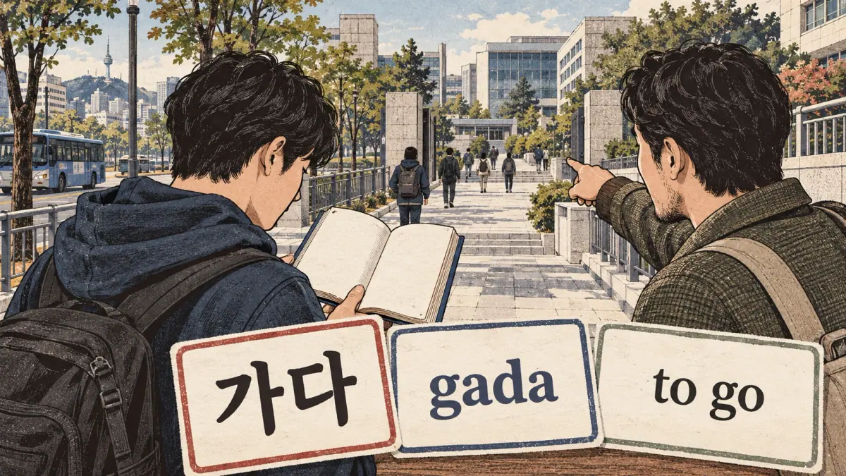 Illustrated Korean dictionary lesson: Reading an entry