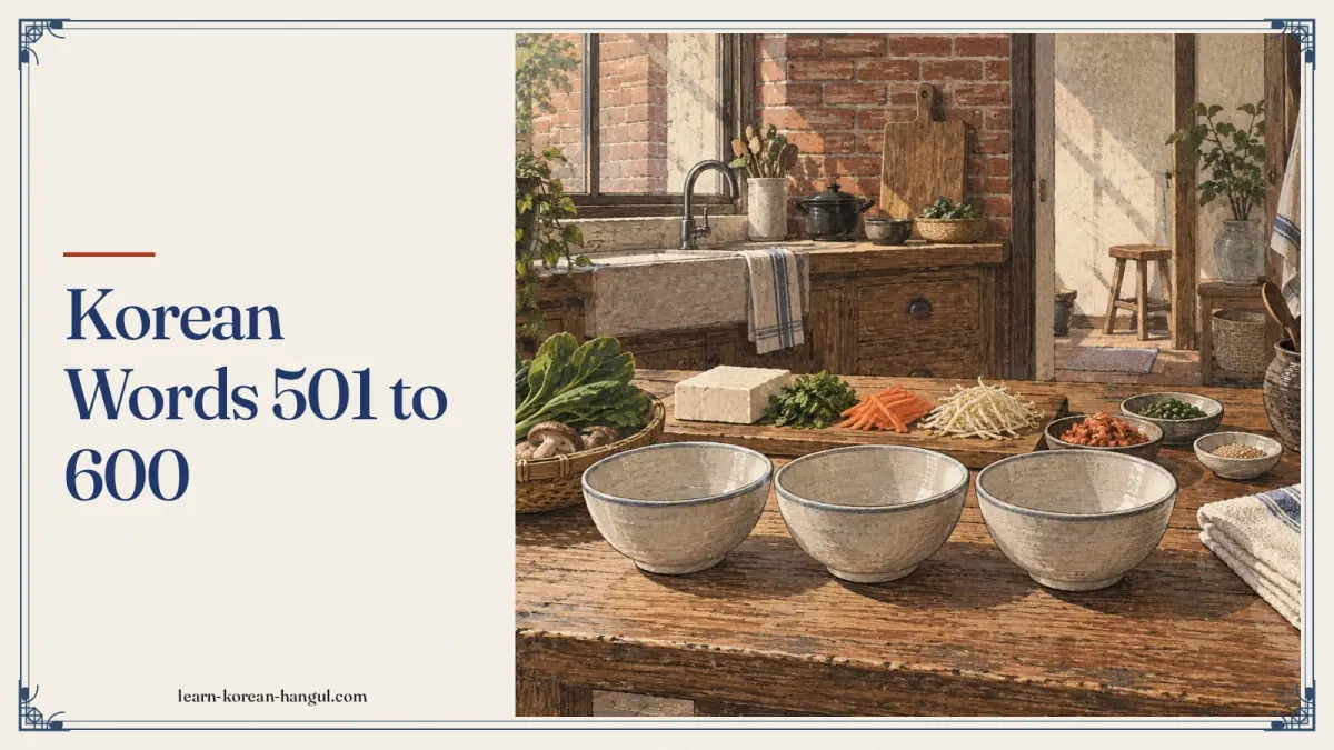 Korean Words 501 to 600