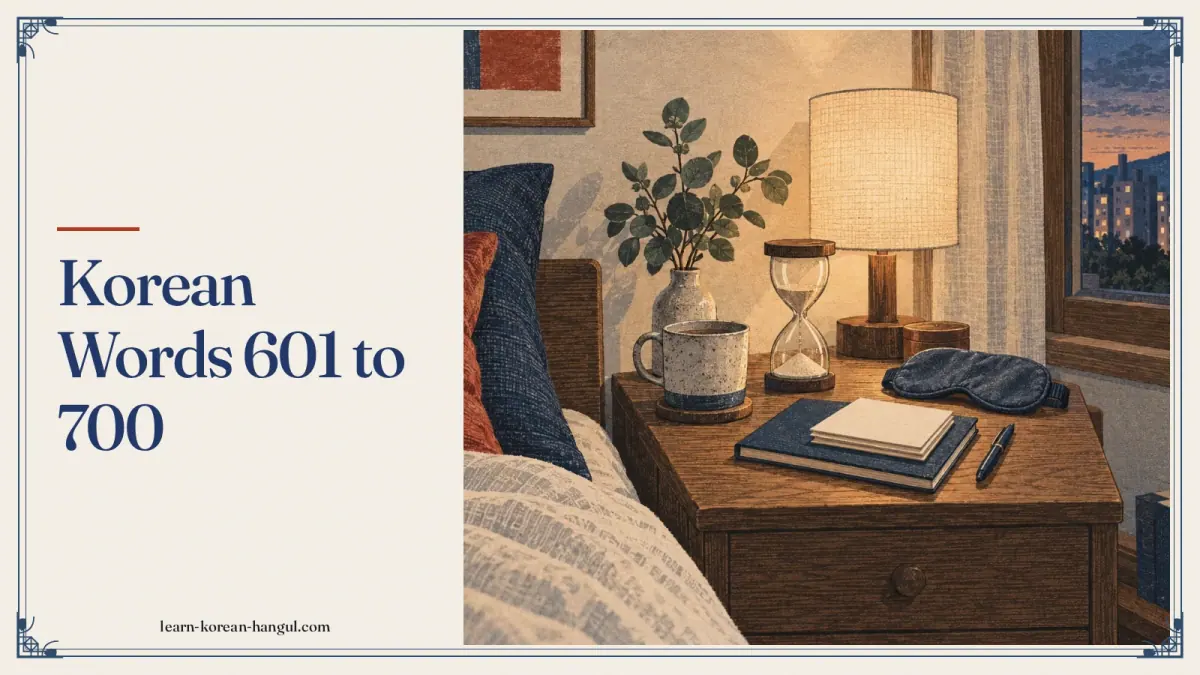 Korean Words 601 to 700