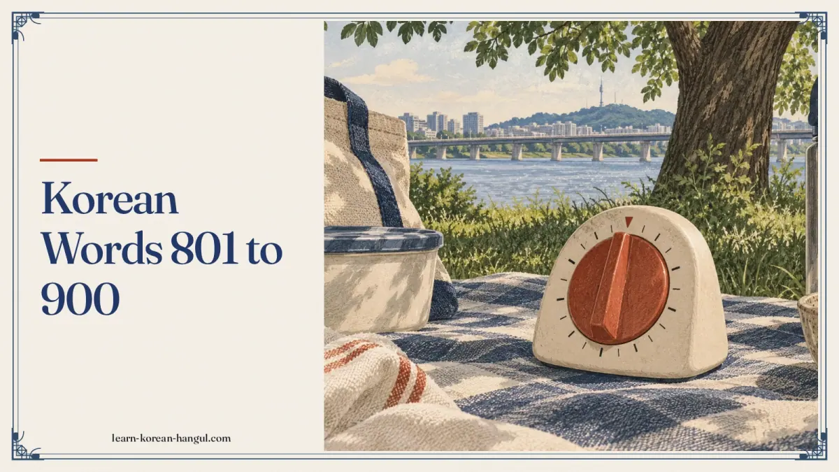 Korean Words 801 to 900