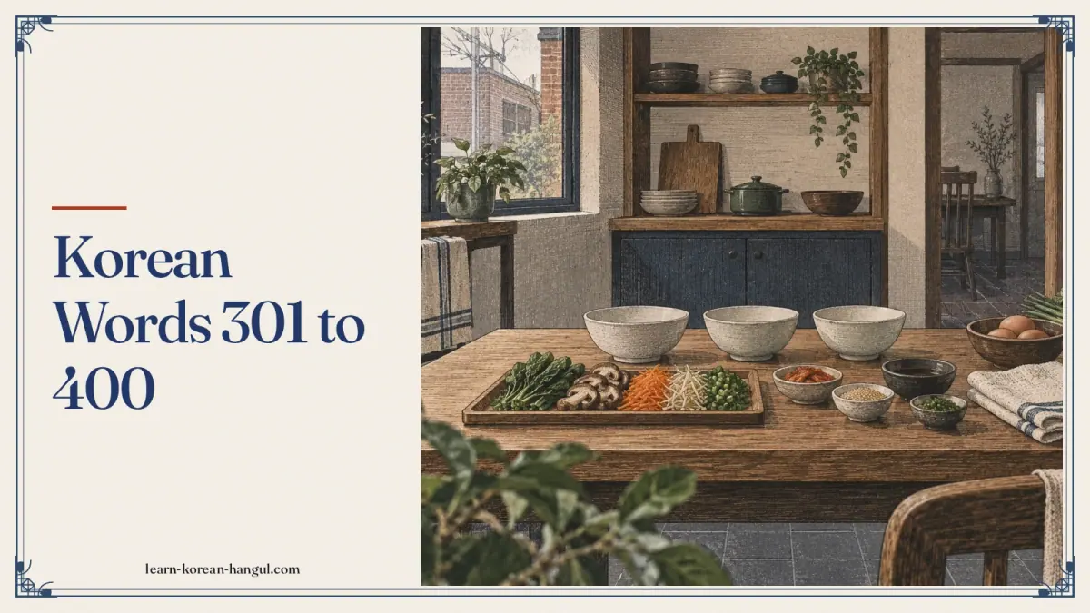 Korean Words 301 to 400