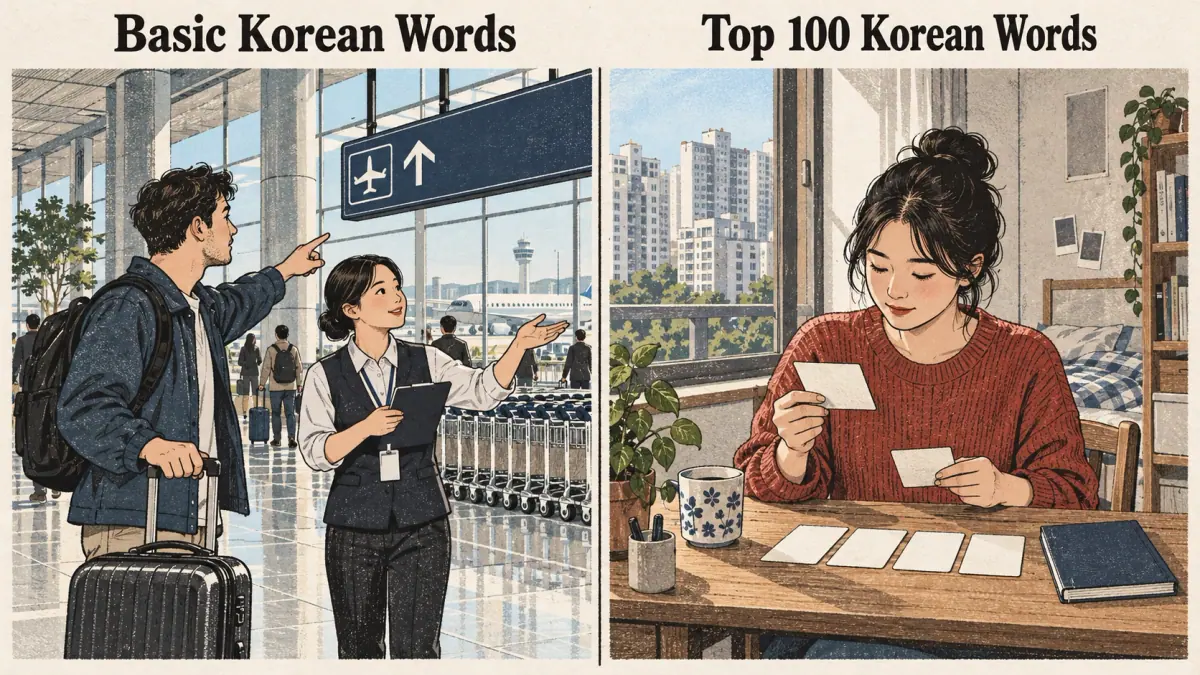 Choose survival words for an imminent trip or the Top 100 for home study.
