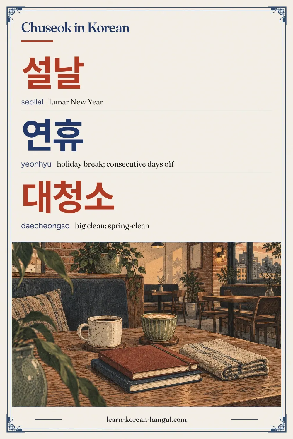 설날 · seollal · Lunar New Year · Chuseok in Korean