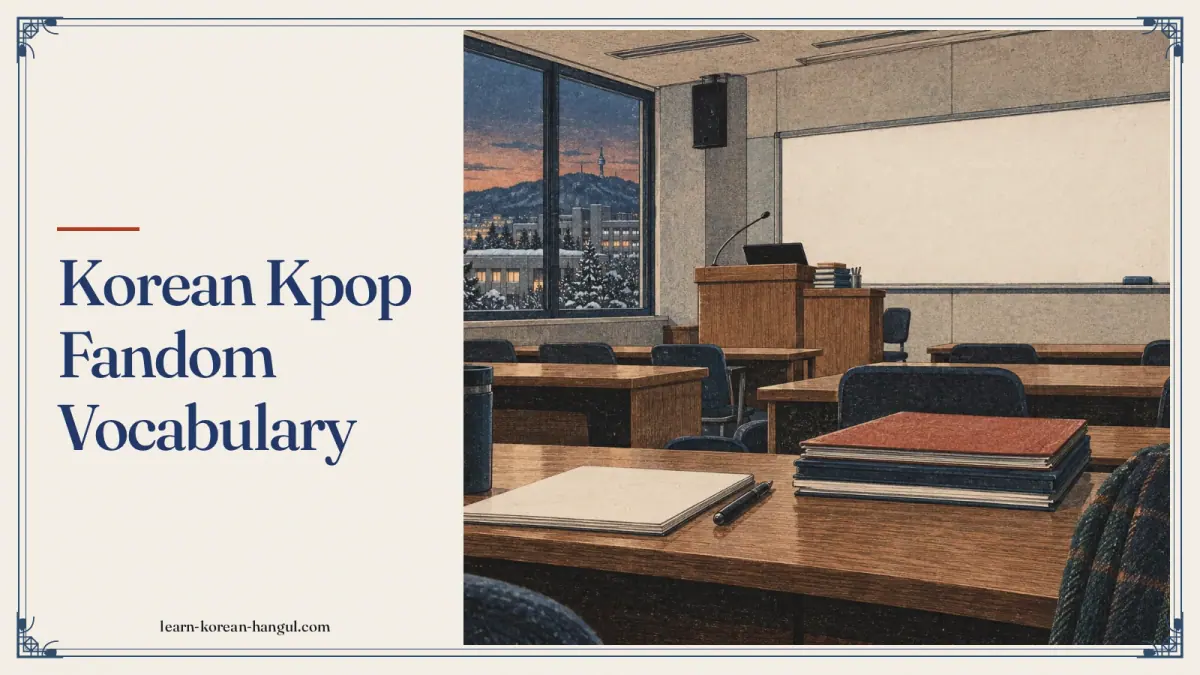 Korean Kpop Fandom Vocabulary