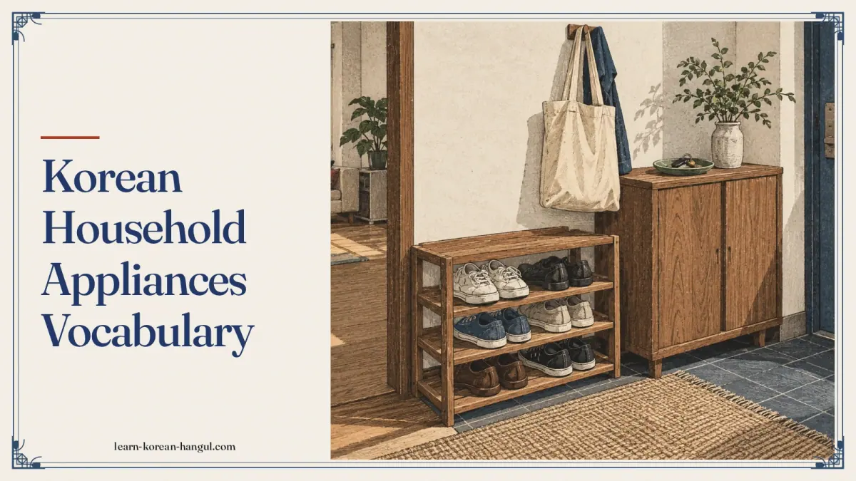 Korean Household Appliances Vocabulary