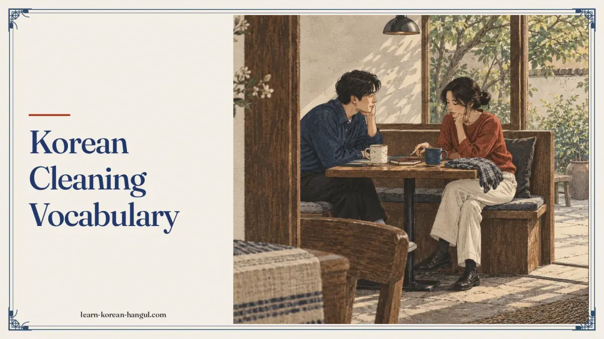 Korean Cleaning Vocabulary
