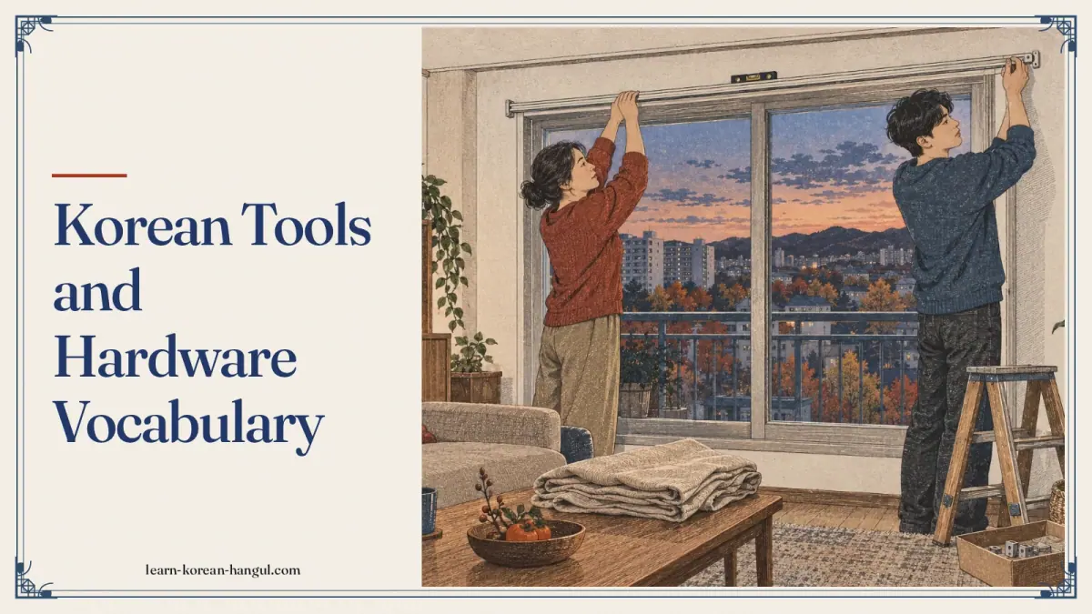 Korean Tools and Hardware Vocabulary