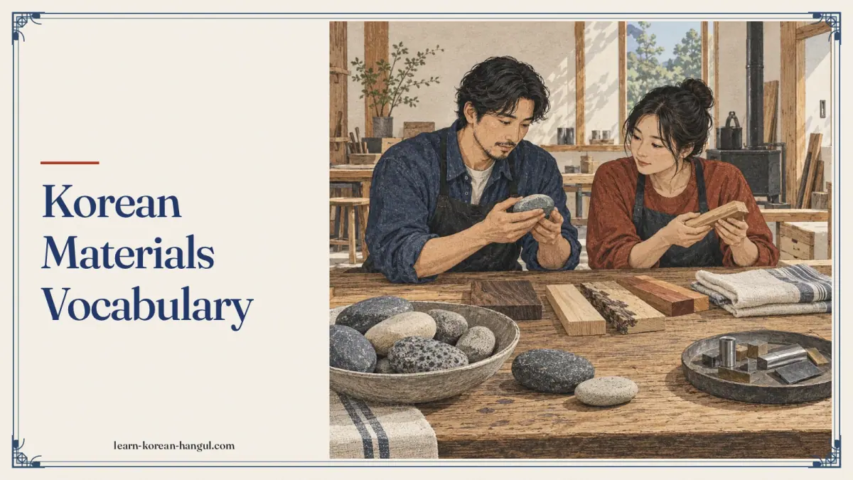 Korean Materials Vocabulary