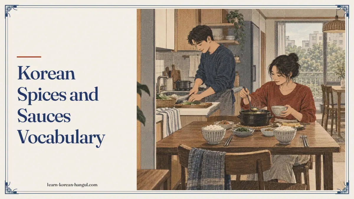 Korean Spices and Sauces Vocabulary