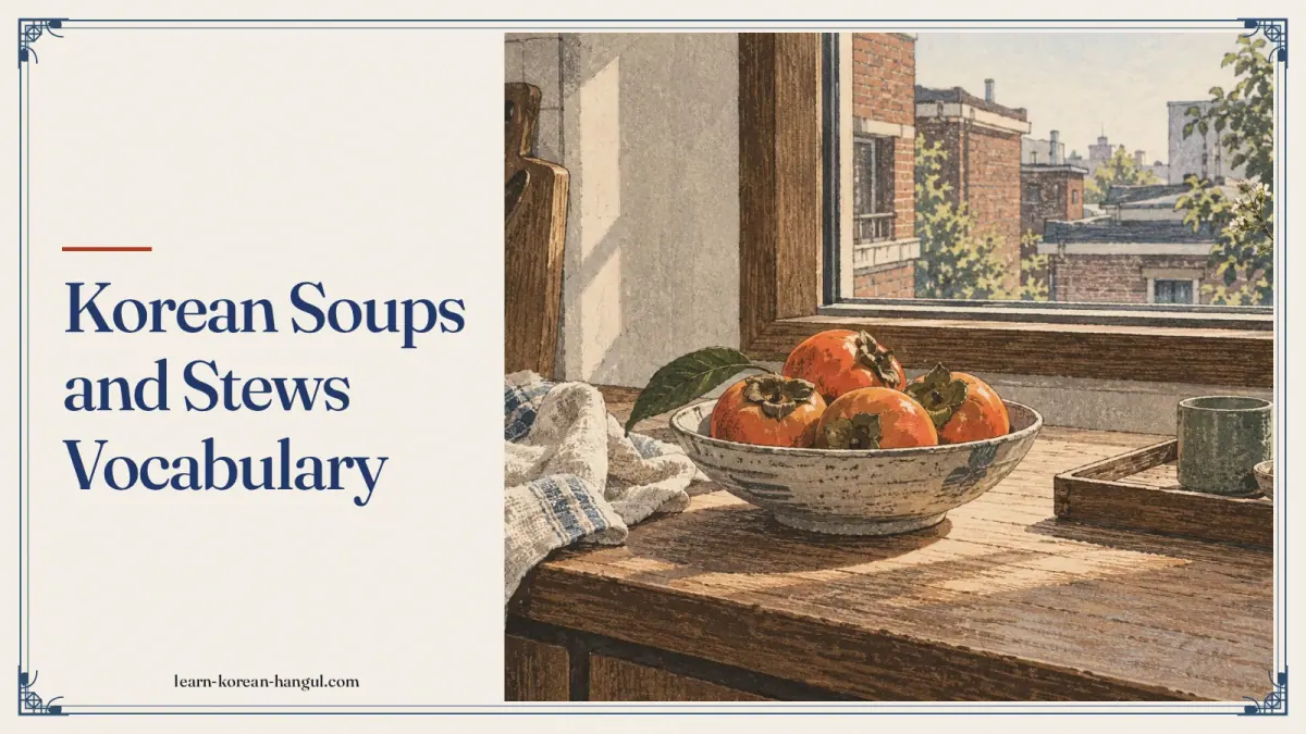 Korean Soups and Stews Vocabulary