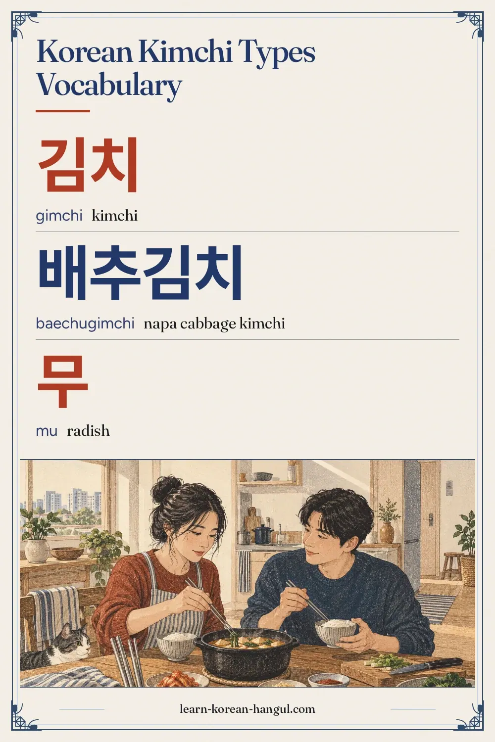 김치 · gimchi · kimchi · Korean Kimchi Types Vocabulary