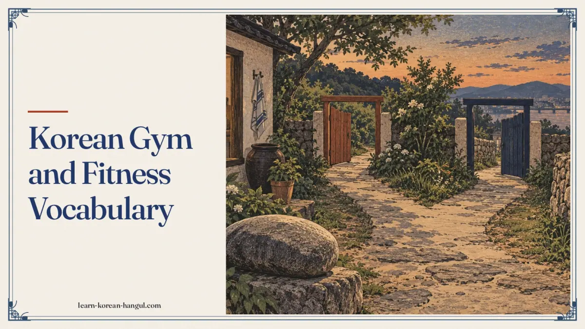 Korean Gym and Fitness Vocabulary