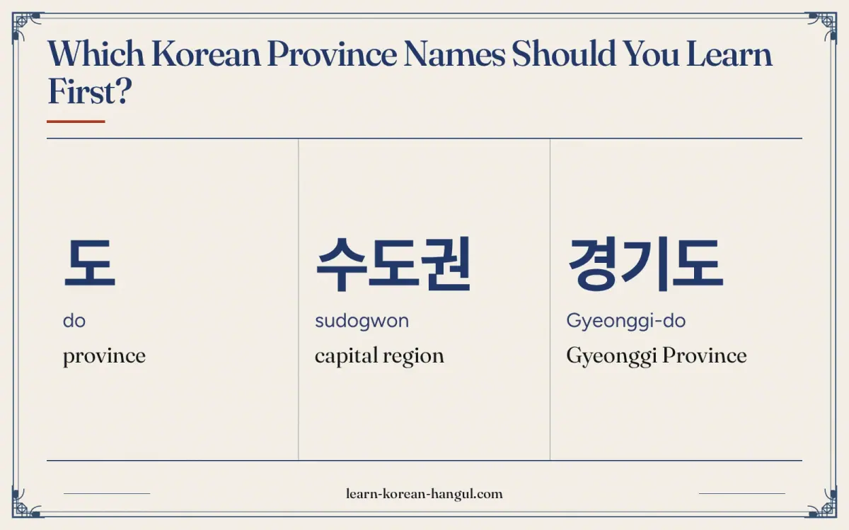 도 · do · province · Which Korean province names should you learn first?