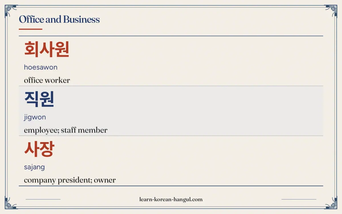 회사원 · hoesawon · office worker · Office and business